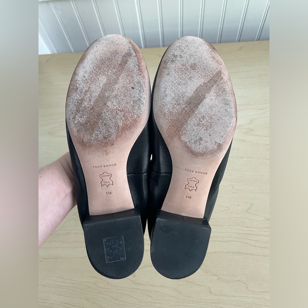 Tory Burch Benton 2 Ballet Scrunch Back Nappa Leather with heel - Picture 4 of 7
